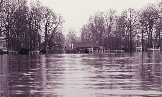 Inondation sur l’ensemble du Club en décembre 1966